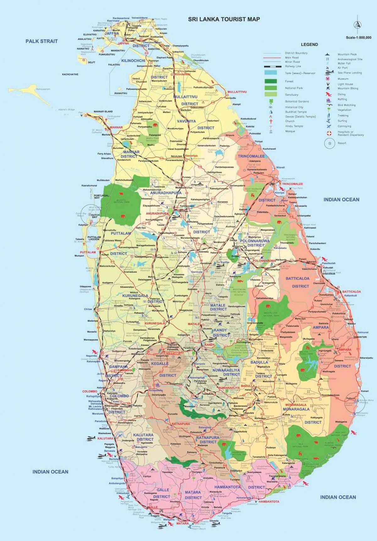 Šrilanka ampara rajona karte
