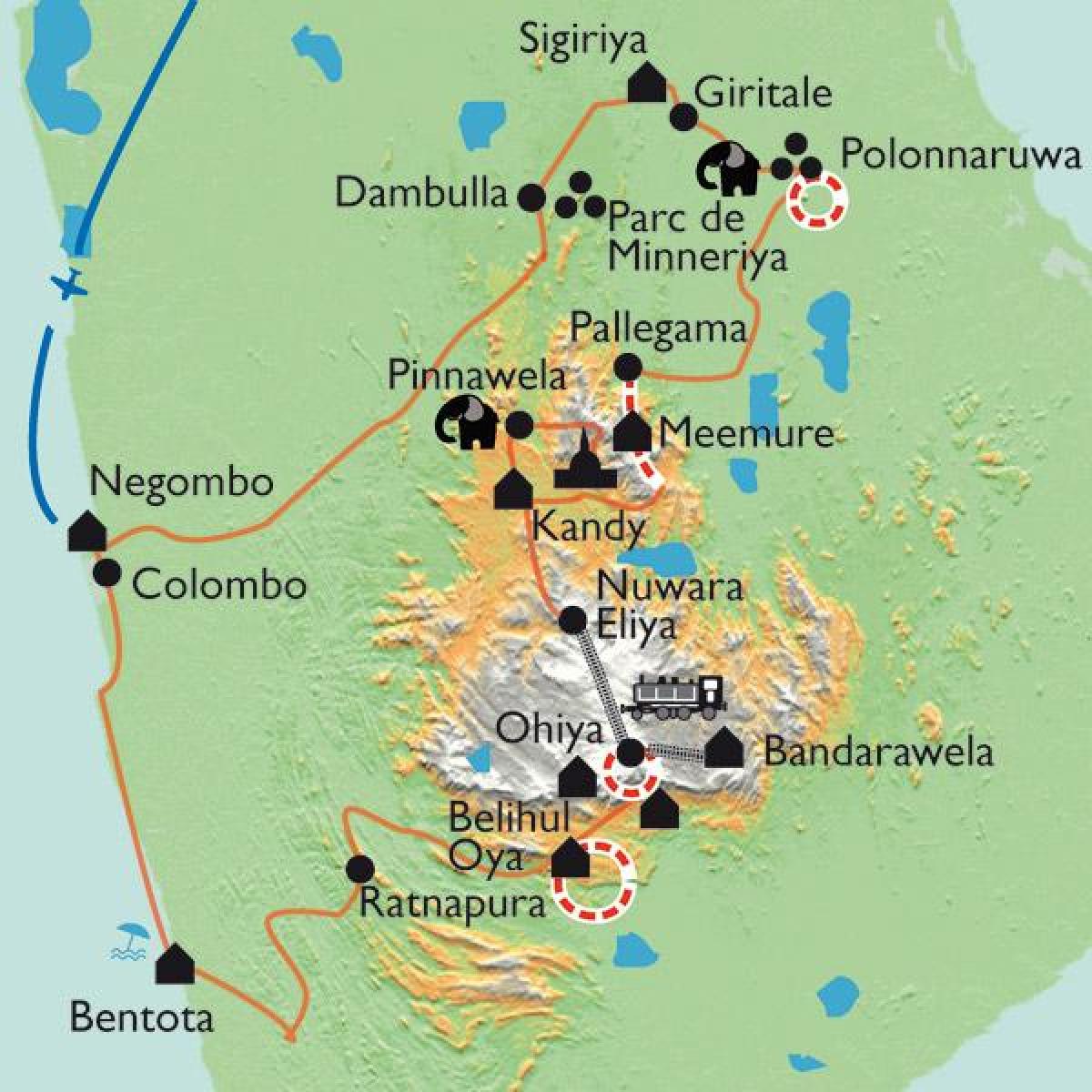 Šrilanka kartes sigiriya