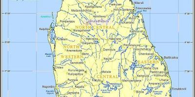 Šrilanka vilcienu tīkla karte