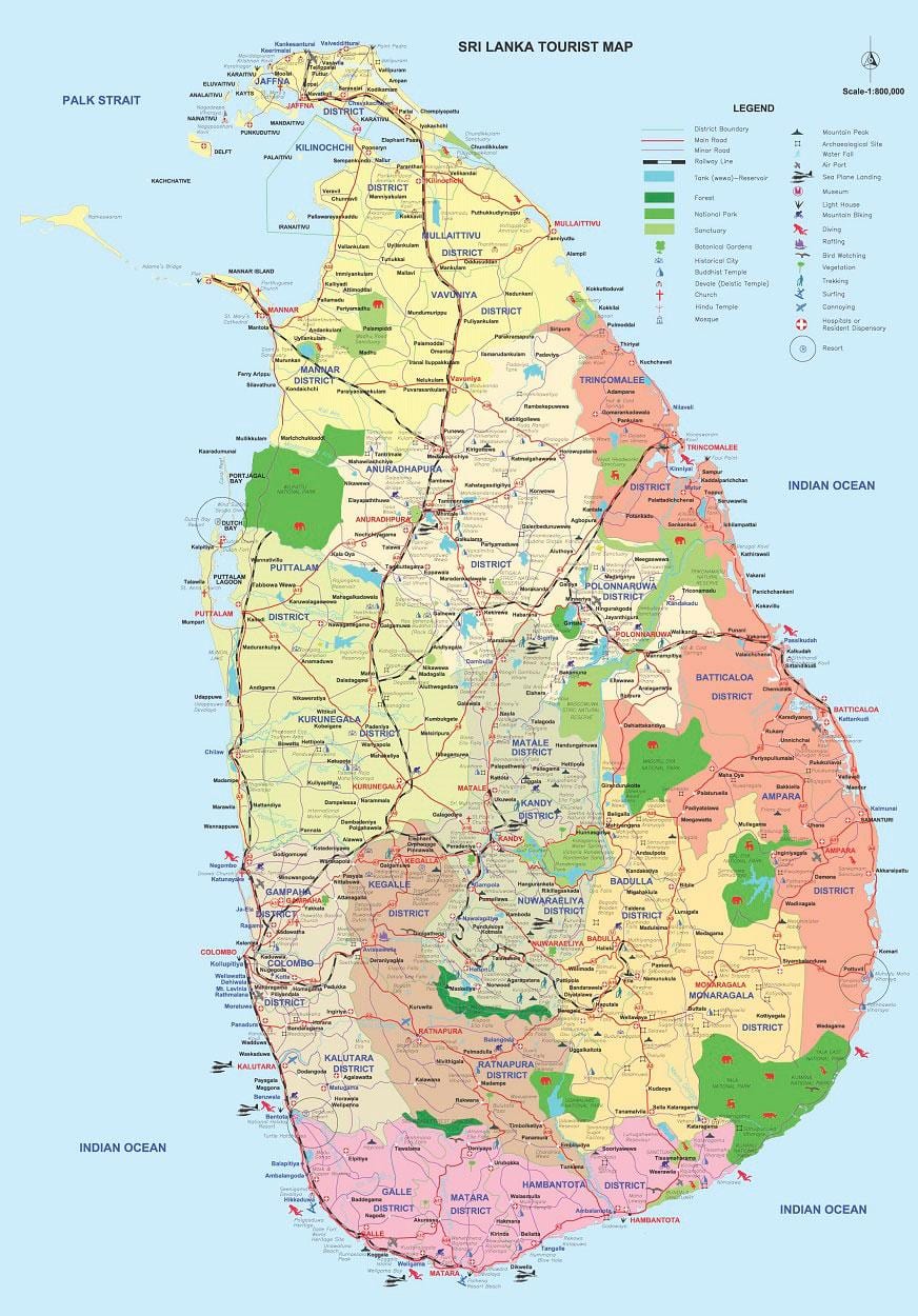 Šrilanka ampara rajona karte