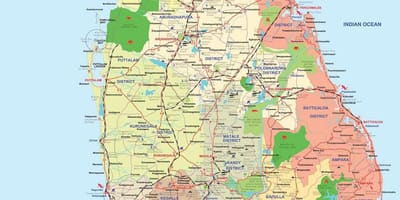 Šrilanka ampara rajona karte
