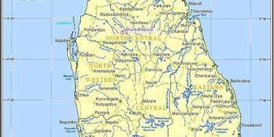 Šrilanka vilcienu tīkla karte