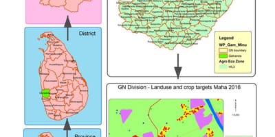 Karte gn division map Šrilanka