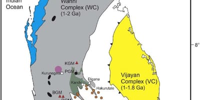 Karte minerālvielas, Sri Lanka