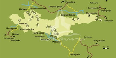 Karte sinharaja Šrilanka